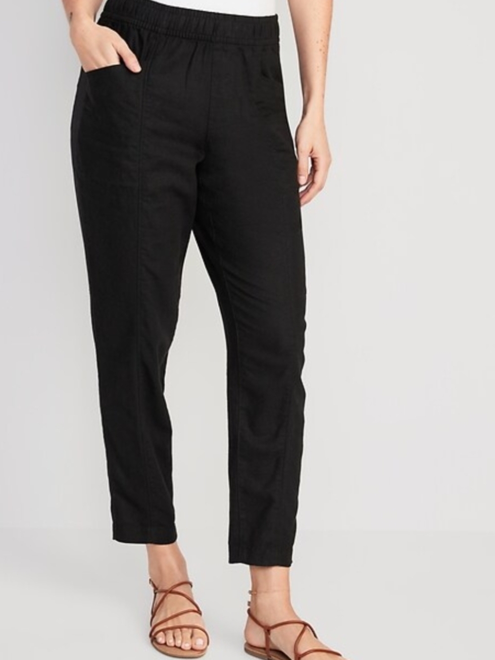 Old Navy Black Cropped Pull-On Ankle Pants
